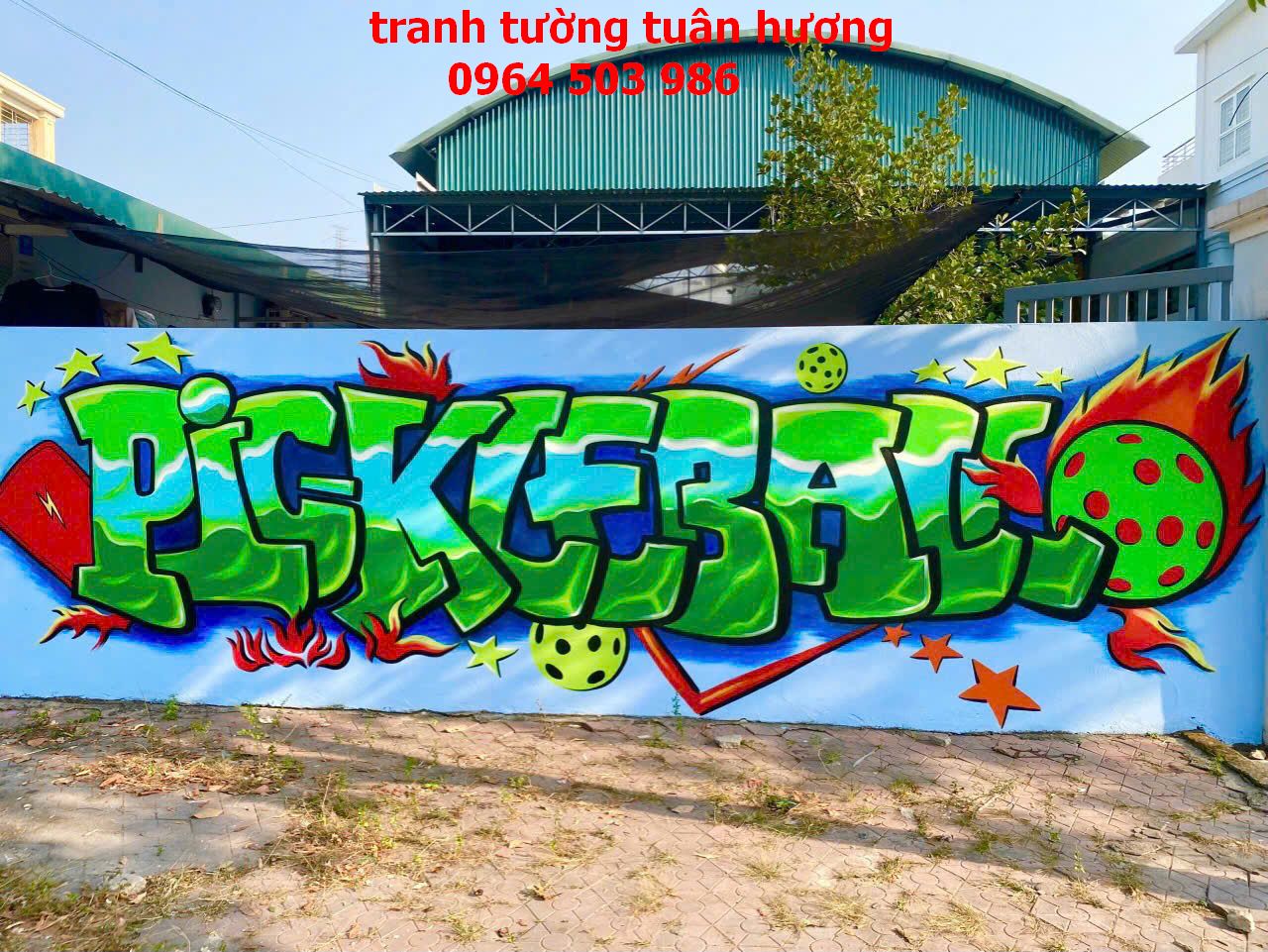VẼ TRANH SÂN PICKCLEBALL TẠI VĨNH PHÚC
