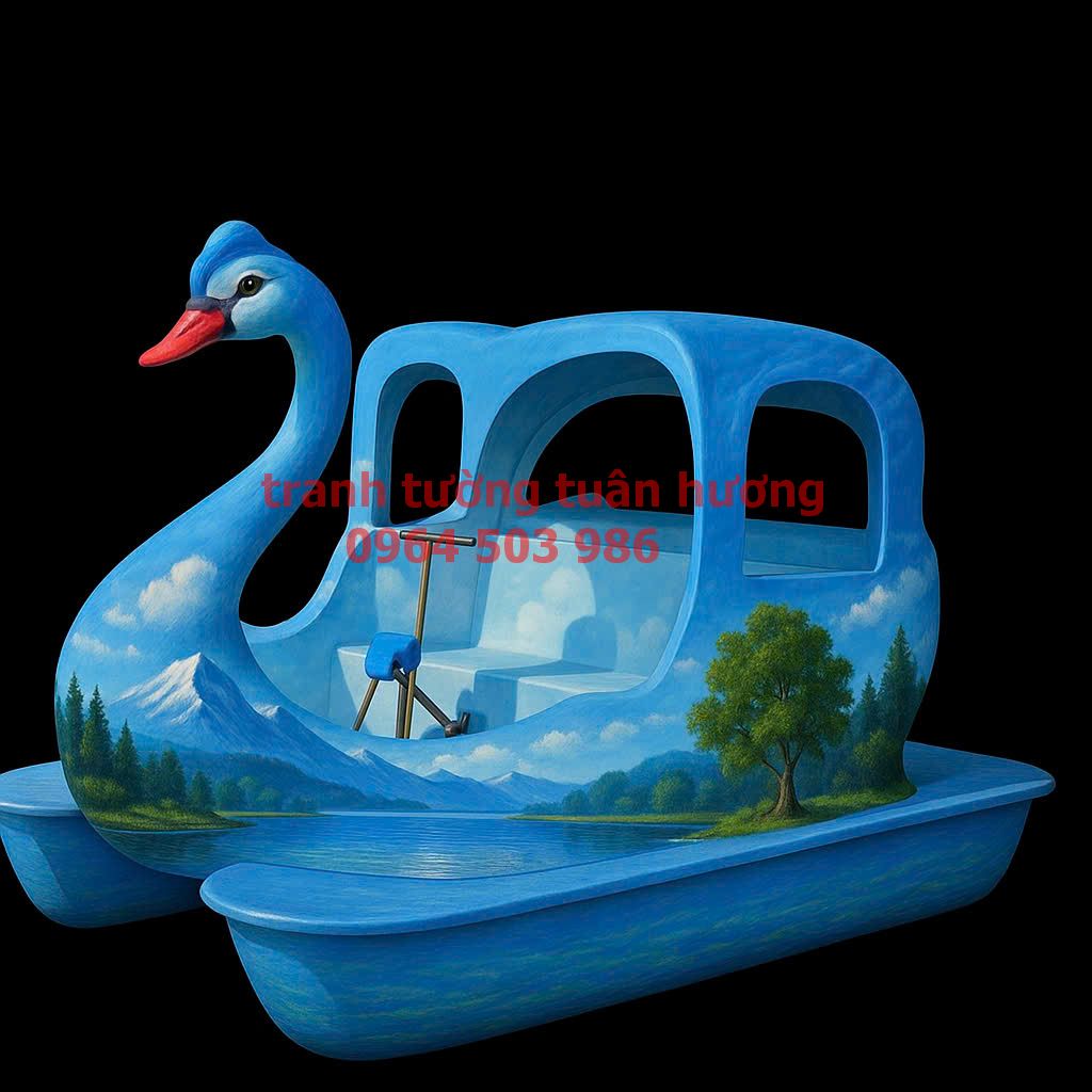 vẽ trang trí thuyền thiên nga check - in đẹp